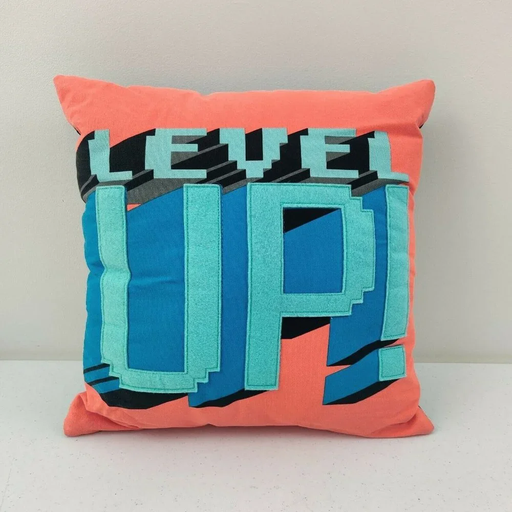 Pillowfort Decorative Level Up Toss pillow Throw Pillow Gamer Decor